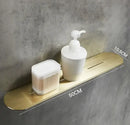 GobekUsa Brushed Gold Bathroom Storage Rack - Mirror Front Toiletries Organizer
