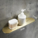 GobekUsa Brushed Gold Bathroom Storage Rack - Mirror Front Toiletries Organizer