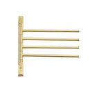 GobekUsa Brushed Gold Swivel Towel Hanger Total Brass Wall Mounted Bathroom Towel Bar