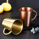 Brushed metallic stainless steel thermal mug set kitchen drinkware by Decorbites