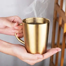 Brushed metallic stainless steel thermal mug set kitchen drinkware by Decorbites