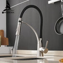 GobekUsa Brushed Nickel Kitchen Sink Faucet LED Light Mixer Tap