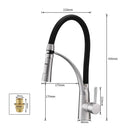 GobekUsa Brushed Nickel Kitchen Sink Faucet LED Light Mixer Tap