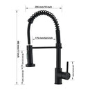 GobekUsa Brushed Nickel Pull Down Kitchen Faucet - 360° Rotation Hot Cold Water Mixer