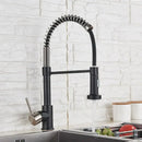 GobekUsa Brushed Nickel Pull Down Kitchen Faucet - 360° Rotation Hot Cold Water Mixer