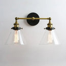 GobekUsa Funnel Glass Metal Wall Light Double Heads Sconce Lamp Fixtures