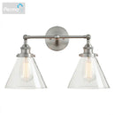 GobekUsa Funnel Glass Metal Wall Light Double Heads Sconce Lamp Fixtures