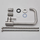 GobekUsa Brushed Nickel Kitchen Faucet Swivel Spout Single Lever Mixer Tap