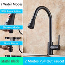 GobekUsa Brushed Nickel Kitchen Faucet with Flexible Pull Out Nozzle and Stream Sprayer