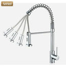 GobekUsa Brushed Nickel Kitchen Faucet Pull Out Swivel Mixer Tap 1343A-S
