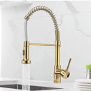 GobekUsa Brushed Nickel Kitchen Faucet Pull Out Swivel Mixer Tap 1343A-S