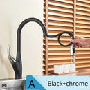 GobekUsa Brushed Nickel Kitchen Faucet Pull Out Single Handle Mixer Tap