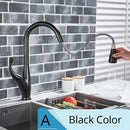 GobekUsa Brushed Nickel Kitchen Faucet Pull Out Single Handle Mixer Tap