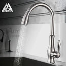 GobekUsa Brushed Nickel Kitchen Faucet Pull Out Single Handle Mixer Tap