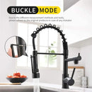 GobekUsa Brushed Nickel Kitchen Faucet Pull Out Mixer Tap Swivel Water Outlet