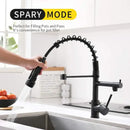 GobekUsa Brushed Nickel Kitchen Faucet Pull Out Mixer Tap Swivel Water Outlet