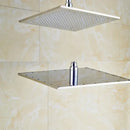 GobekUsa Brushed Nickel LED 16" Rainfall Shower Head with Color Changing Lights