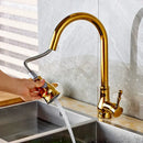 GobekUsa Brushed Nickel Pull Out Kitchen Faucet Single Lever Sprayer