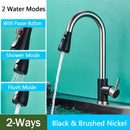 GobekUsa Brushed Nickel Pull Out Kitchen Faucet with Flexible Stream Sprayer Head