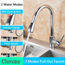 GobekUsa Brushed Nickel Pull Out Kitchen Faucet with Flexible Stream Sprayer Head