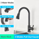 GobekUsa Brushed Nickel Pull Out Kitchen Faucet with Flexible Stream Sprayer Head