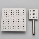 GobekUsa Brushed Nickel Rain Shower System with Square Hand Shower Mixer