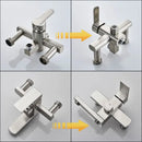 GobekUsa Brushed Nickel Rain Shower System with Square Hand Shower Mixer