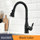 GobekUsa Brushed Nickel Pull Out Kitchen Faucet Swivel Water Mixer Tap Single Handle