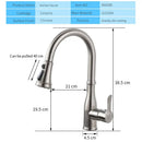 GobekUsa Brushed Nickel Pull Out Kitchen Faucet Swivel Water Mixer Tap Single Handle