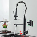 GobekUsa Brushed Nickel Spring Kitchen Faucet Single Handle 360 Rotation Mixer Tap