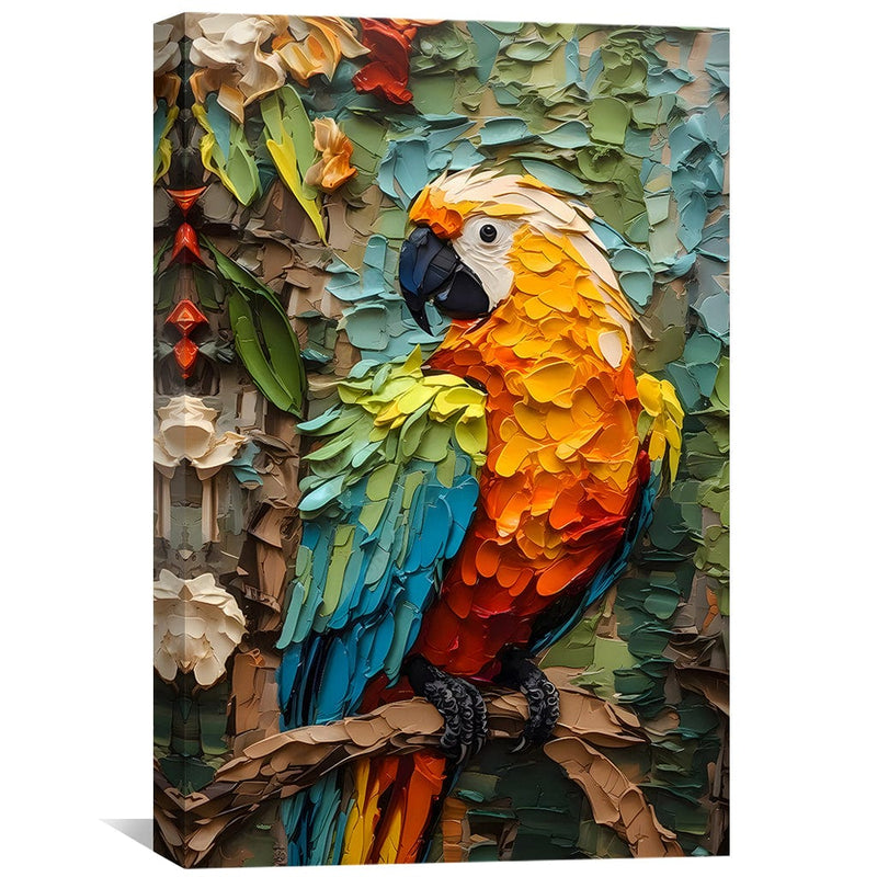 Brushed Parrot Canvas