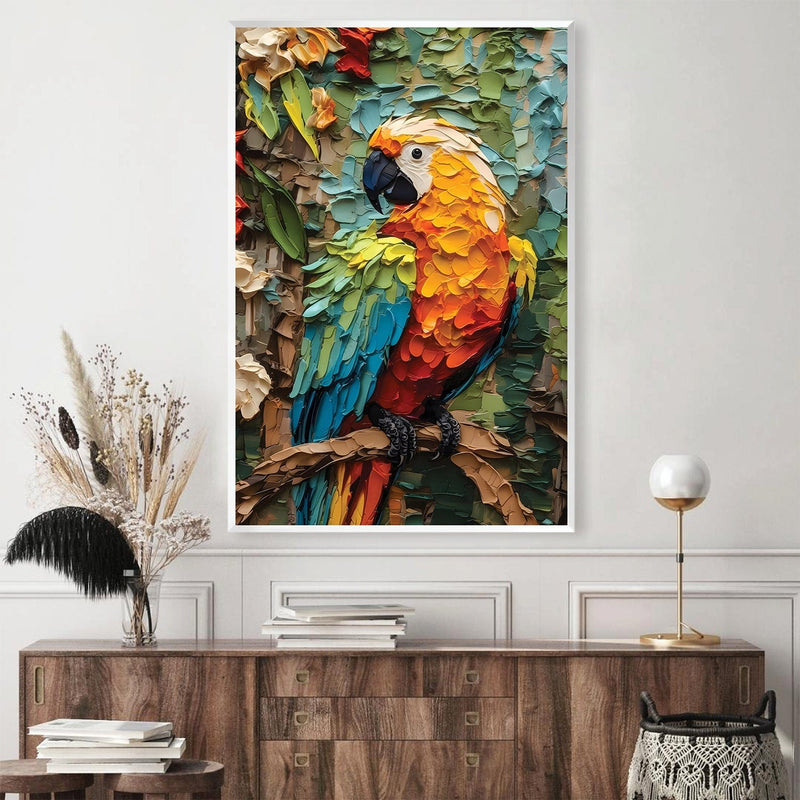 Brushed Parrot Canvas