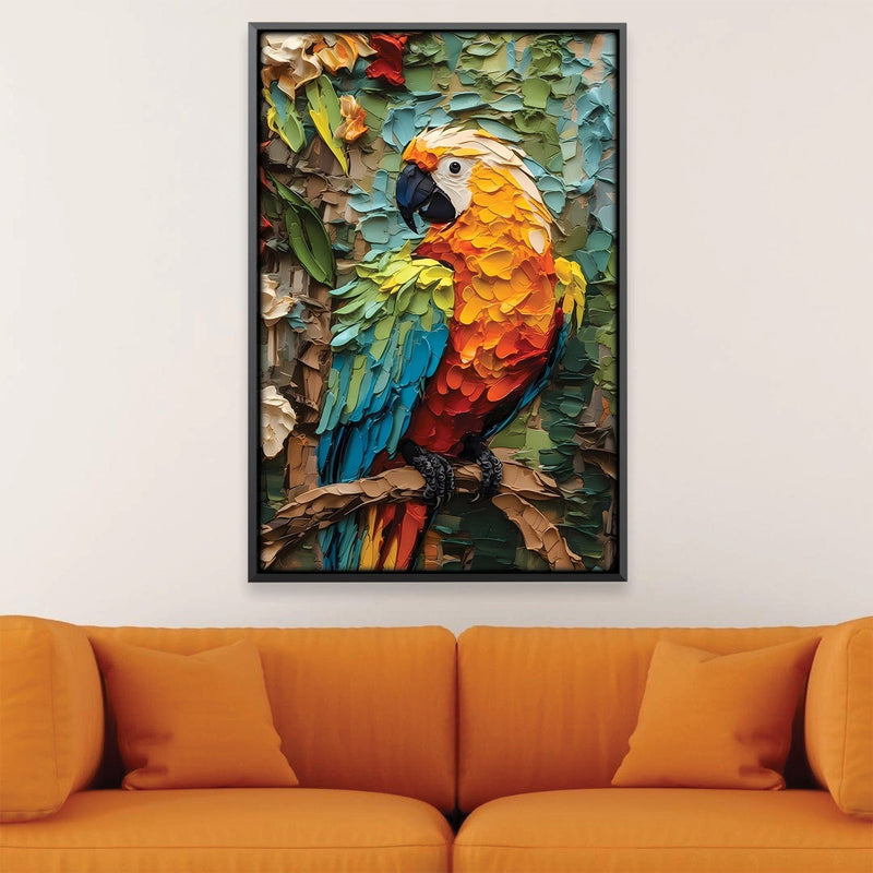 Brushed Parrot Canvas