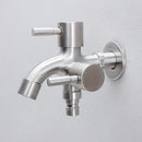 Brushed stainless steel dual spout washing machine faucet garden sink by Decorbites