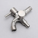 Brushed stainless steel dual spout washing machine faucet garden sink by Decorbites
