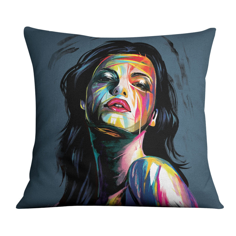 Brushwork Woman A Cushion