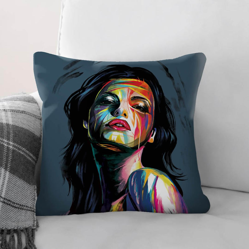 Brushwork Woman A Cushion