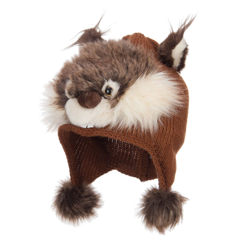 Kid's Faux Fur Knit Animal Hat