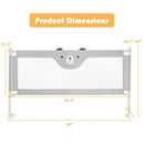 Vertical Lifting Baby Bedrail Guard with Lock-Gray by LJGDeals