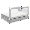Vertical Lifting Baby Bedrail Guard with Lock-Gray by LJGDeals