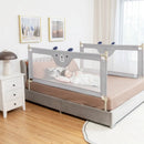Vertical Lifting Baby Bedrail Guard with Lock-Gray by LJGDeals