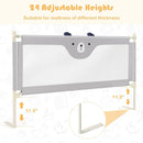 Vertical Lifting Baby Bedrail Guard with Lock-Gray by LJGDeals