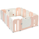 16 Panels Baby Safety Playpen with Drawing Board by LJGDeals