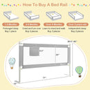 76.8 Inch Baby Bed Rail with Double Safety Child Lock by LJGDeals