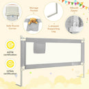 76.8 Inch Baby Bed Rail with Double Safety Child Lock by DirectDeals