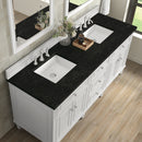 James Martin Lorelai 72" Double Bathroom Vanity, Bright White