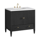 James Martin Myrrin 36" Single Bathroom Vanity, Carbon Oak