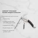 Admiral Heavyweight Corkscrew with Ebony Wood Handle
