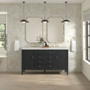 James Martin Myrrin 60" Double Bathroom Vanity, Carbon Oak