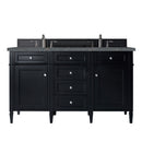 James Martin Brittany 60" Double Bathroom Vanity, Black Onyx
